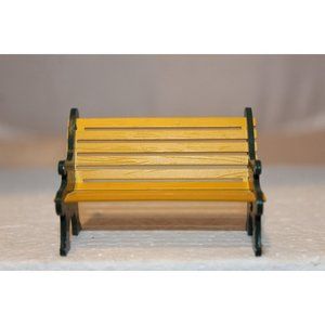 Dept 56 Village Accessories - Wrought Iron Park Bench - Yellow